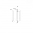 Oltens Stang (e) grzejnik łazienkowy 150x15 cm elektryczny biały 55119000
