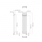 Oltens Stang (e) grzejnik łazienkowy 150x31.5 cm elektryczny biały 55122000