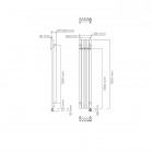 Oltens Stang (e) grzejnik łazienkowy 150x26 cm elektryczny grafit 55121400