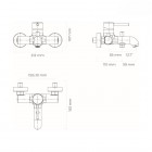 Oltens Molle zestaw wannowy ścienny deszczownica 25 cm chrom 36046100