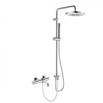 Oltens Hamnes zestaw wannowy ścienny deszczownica 25 cm chrom 36047100