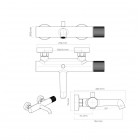 Oltens Hamnes zestaw wannowy ścienny deszczownica 25 cm chrom 36047100