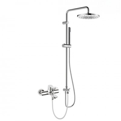 Oltens Jog zestaw wannowy ścienny deszczownica 25 cm chrom 36048100