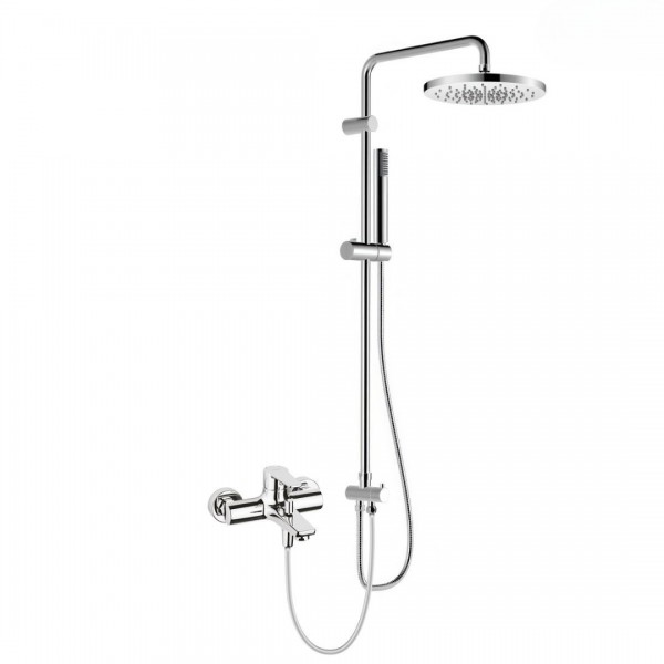 Oltens Jog zestaw wannowy ścienny deszczownica 25 cm chrom 36048100