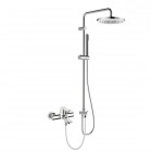 Oltens Jog zestaw wannowy ścienny deszczownica 25 cm chrom 36048100