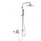 Oltens Vernal zestaw wannowy ścienny deszczownica 25 cm chrom 36049100