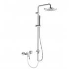 Oltens Molle zestaw prysznicowy ścienny z deszczownicą 25 cm chrom 36050100