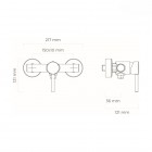 Oltens Molle zestaw prysznicowy ścienny z deszczownicą 25 cm chrom 36050100