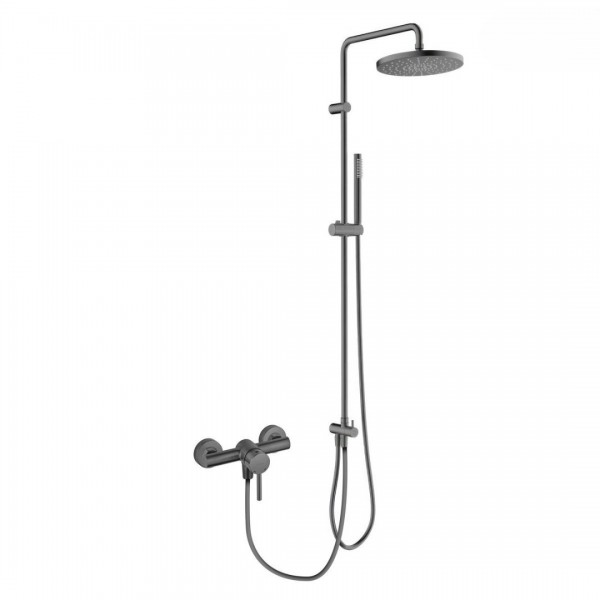 Oltens Molle zestaw prysznicowy ścienny z deszczownicą 25 cm grafit 36050400