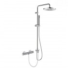 Oltens Hamnes zestaw prysznicowy ścienny z deszczownicą 25 cm chrom 36051100