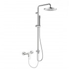 Oltens Jog zestaw prysznicowy ścienny z deszczownicą 25 cm chrom 36052100