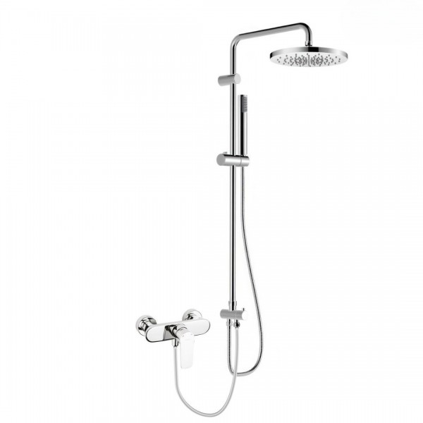 Oltens Vernal zestaw prysznicowy ścienny z deszczownicą 25 cm chrom 36053100