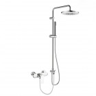 Oltens Vernal zestaw prysznicowy ścienny z deszczownicą 25 cm chrom 36053100