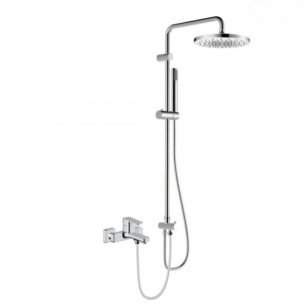 Oltens Hadsel zestaw wannowy ścienny deszczownica 25 cm chrom 36054100