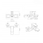Oltens Hadsel zestaw wannowy ścienny deszczownica 25 cm chrom 36054100