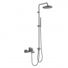 Oltens Hadsel zestaw wannowy ścienny deszczownica 25 cm grafit 36054400