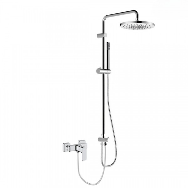 Oltens Hadsel zestaw prysznicowy ścienny z deszczownicą 25 cm chrom 36055100