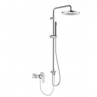 Oltens Hadsel zestaw prysznicowy ścienny z deszczownicą 25 cm chrom 36055100