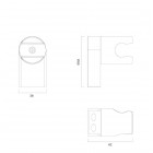 Oltens Gide uchwyt prysznicowy z regulacją złoto szczotkowane 37402810