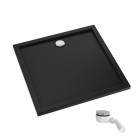 Schedpol Caspar New brodzik kwadratowy 80x80 cm czarny mat 3.2830/C/MG