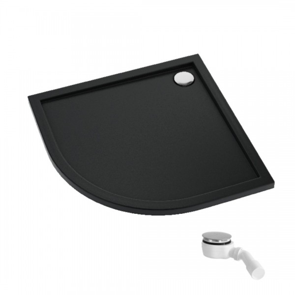 Schedpol Caspar New brodzik półokrągły 80x80 cm czarny mat 3.2333/C/MG