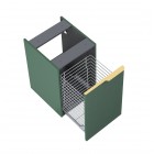 Elita Meble Soho komoda 40 cm z koszem cargo wisząca boczna zielony mat RE080402047010