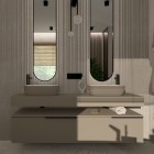 Elita Meble Soho Slim szafka podumywalkowa 160 cm wisząca beżowy mat RE081604047020