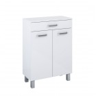Elita Meble Sunn szafka 58,6x29,6 cm boczna stojąca biały połysk RE169199008060