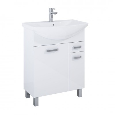 Elita Meble Sunn szafka z umywalką 66x43,9 cm biały połysk RE169192008060