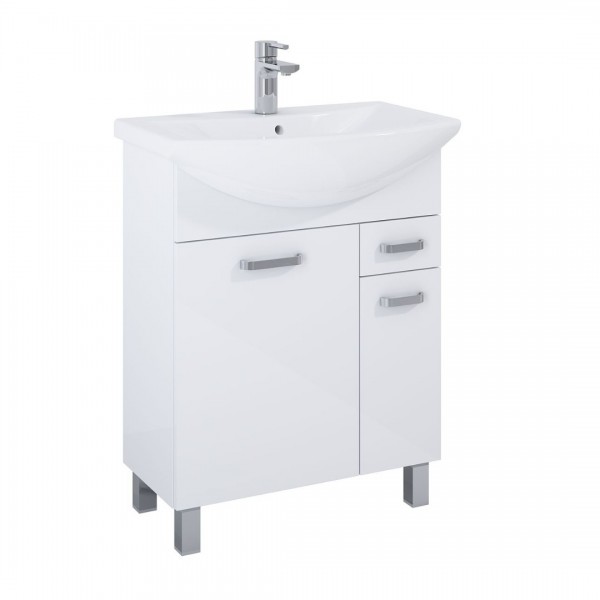 Elita Meble Sunn szafka z umywalką 66x43,9 cm biały połysk RE169192008060