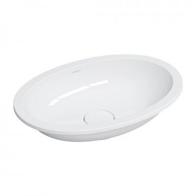 Omnires Shell M+ umywalka 54x37 cm owalna wpuszczana-podblatowa biały połysk SHELL480UPBP Omnires Shell M+ umywalka 54x37 cm owalna wpuszczana-podblatowa biały połysk SHELL480UPBP