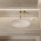 Omnires Shell M+ umywalka 54x37 cm owalna wpuszczana-podblatowa biały mat SHELL480UPBM