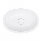 Omnires Shell M+ umywalka 54x37 cm owalna wpuszczana-podblatowa biały mat SHELL480UPBM