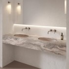 Omnires Shell M+ umywalka 54x37 cm owalna wpuszczana-podblatowa beżowy mat SHELL480UPDB