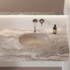 Omnires Shell M+ umywalka 54x37 cm owalna wpuszczana-podblatowa beżowy mat SHELL480UPDB