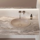 Omnires Shell M+ umywalka 54x37 cm owalna wpuszczana-podblatowa beżowy mat SHELL480UPDB