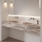 Omnires Shell M+ umywalka 54x37 cm owalna wpuszczana-podblatowa beżowy mat SHELL480UPDB