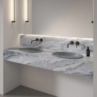 Omnires Shell M+ umywalka 54x37 cm owalna wpuszczana-podblatowa popielaty szary mat SHELL480UPAG