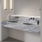 Omnires Shell M+ umywalka 54x37 cm owalna wpuszczana-podblatowa popielaty szary mat SHELL480UPAG