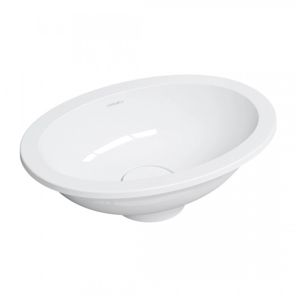 Omnires Shell M+ umywalka 44x31 cm owalna wpuszczana-podblatowa biały połysk SHELL380UPBP