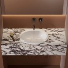 Omnires Shell M+ umywalka 44x31 cm owalna wpuszczana-podblatowa biały połysk SHELL380UPBP