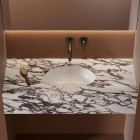 Omnires Shell M+ umywalka 44x31 cm owalna wpuszczana-podblatowa biały połysk SHELL380UPBP