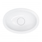 Omnires Shell M+ umywalka 44x31 cm owalna wpuszczana-podblatowa biały połysk SHELL380UPBP