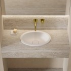 Omnires Shell M+ umywalka 44x31 cm owalna wpuszczana-podblatowa biały mat SHELL380UPBM