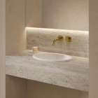 Omnires Shell M+ umywalka 44x31 cm owalna wpuszczana-podblatowa biały mat SHELL380UPBM