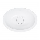 Omnires Shell M+ umywalka 44x31 cm owalna wpuszczana-podblatowa biały mat SHELL380UPBM