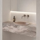 Omnires Shell M+ umywalka 44x31 cm owalna wpuszczana-podblatowa beżowy mat SHELL380UPDB