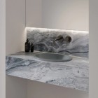 Omnires Shell M+ umywalka 44x31 cm owalna wpuszczana-podblatowa popielaty szary mat SHELL380UPAG