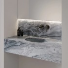 Omnires Shell M+ umywalka 44x31 cm owalna wpuszczana-podblatowa popielaty szary mat SHELL380UPAG