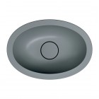 Omnires Shell M+ umywalka 44x31 cm owalna wpuszczana-podblatowa popielaty szary mat SHELL380UPAG